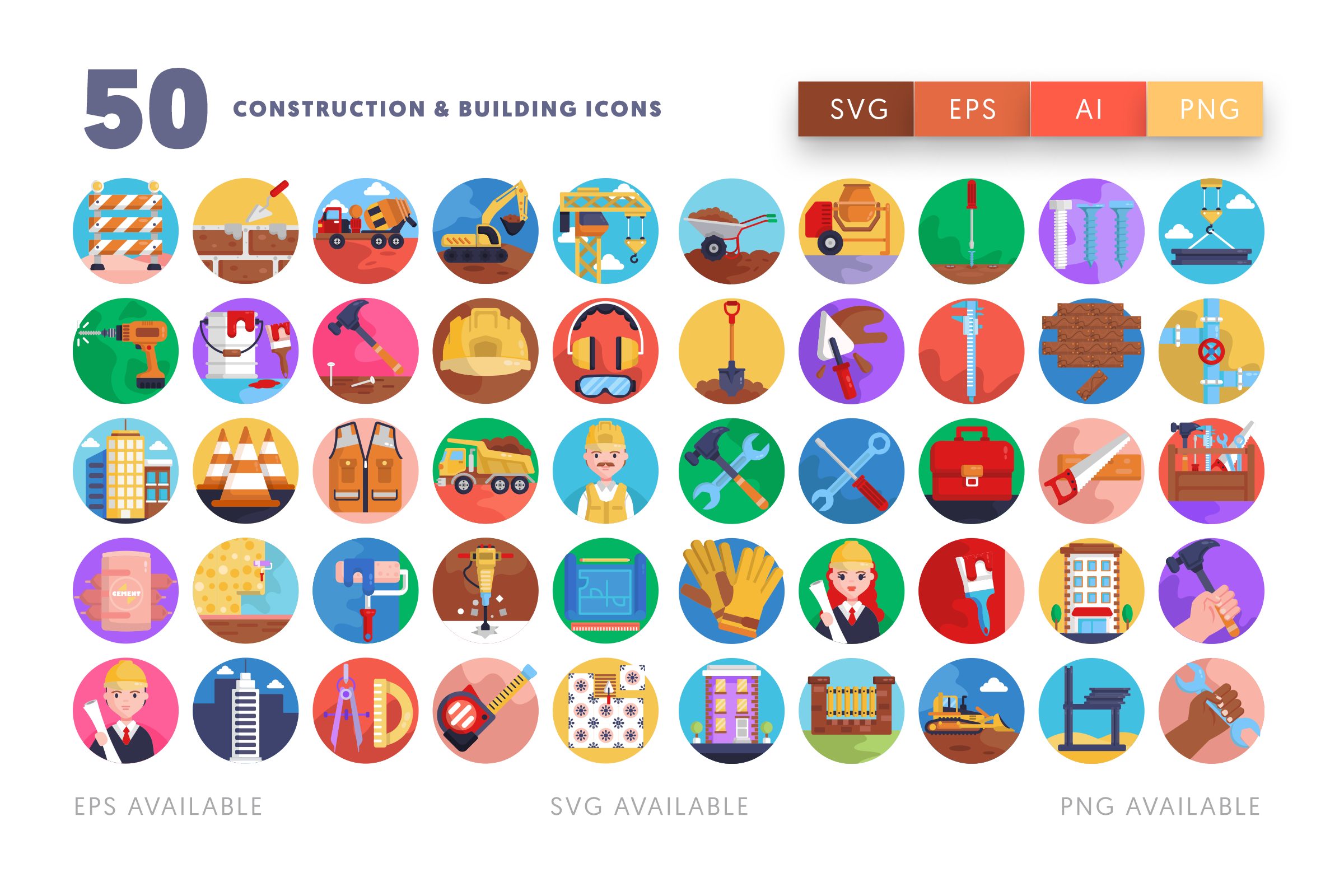 Construction & Building icons png/svg/eps