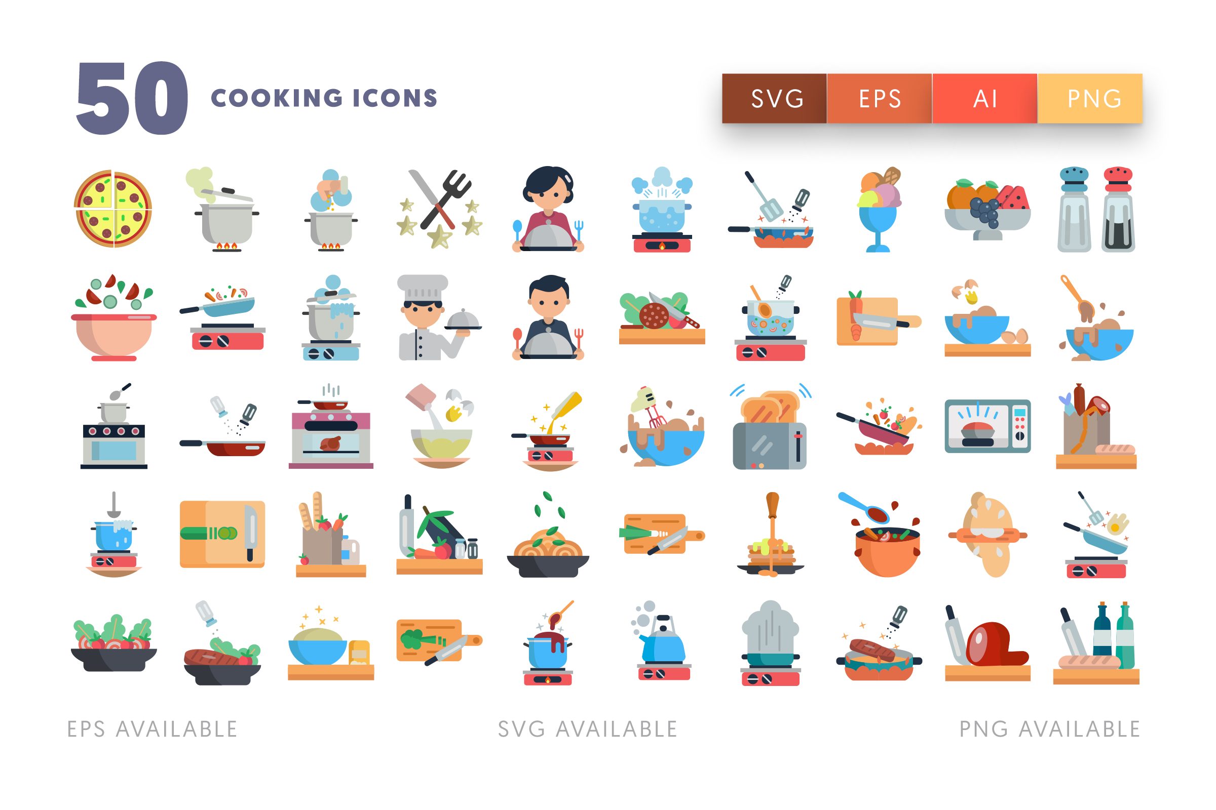 Cooking icons png/svg/eps