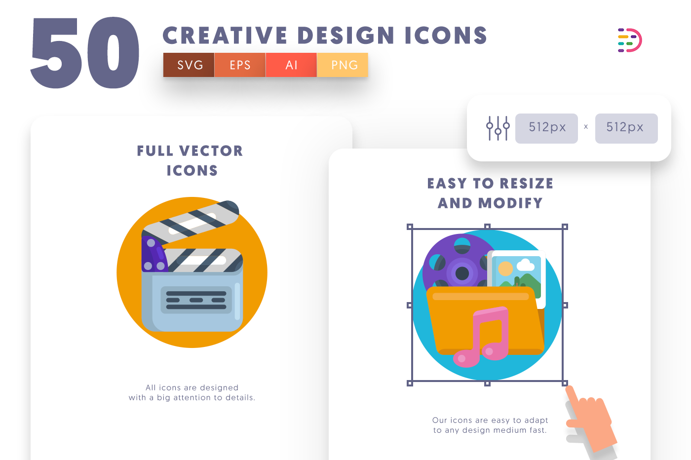 Full vector 50CreativeDesign Icons