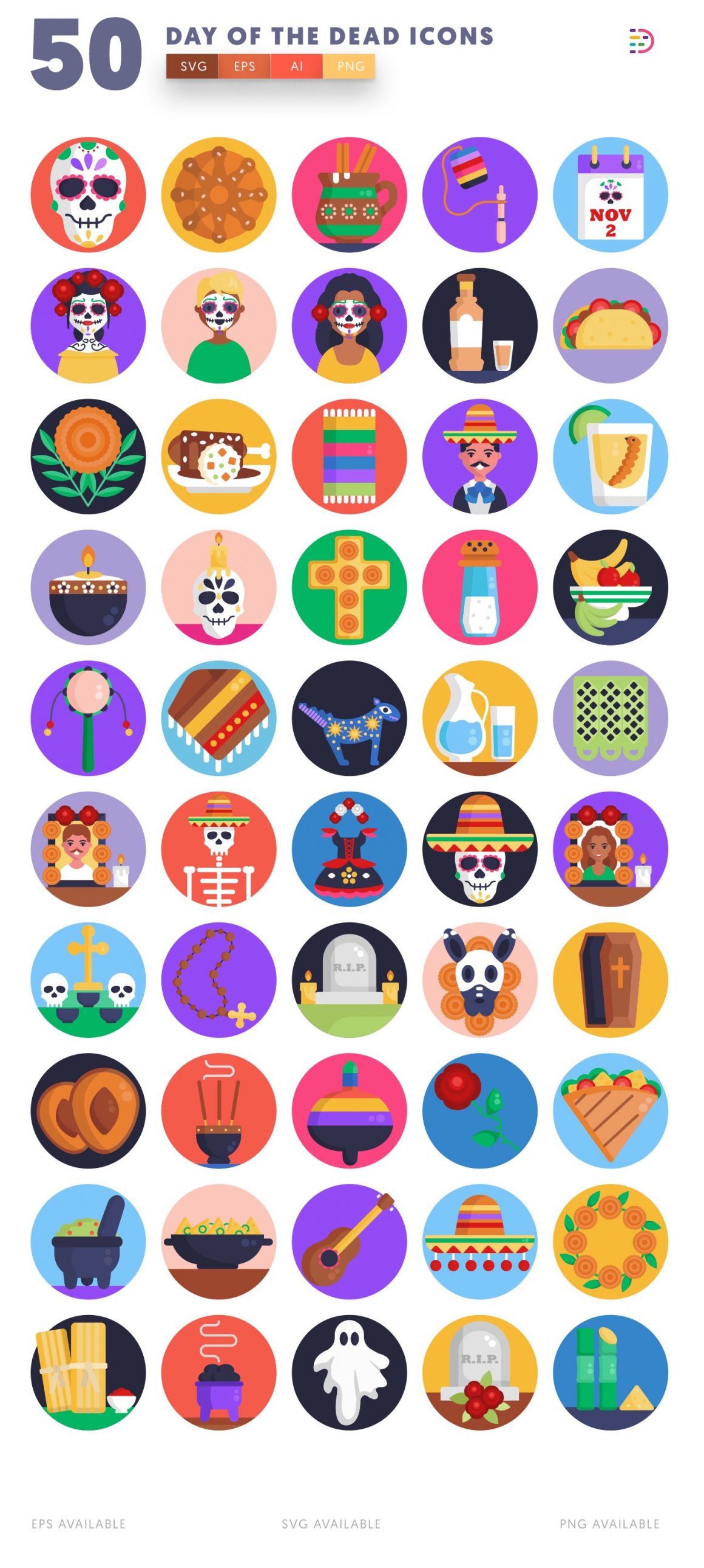 50 Day of the Dead Icons - Dighital Icons | Premium Icon Sets For All ...