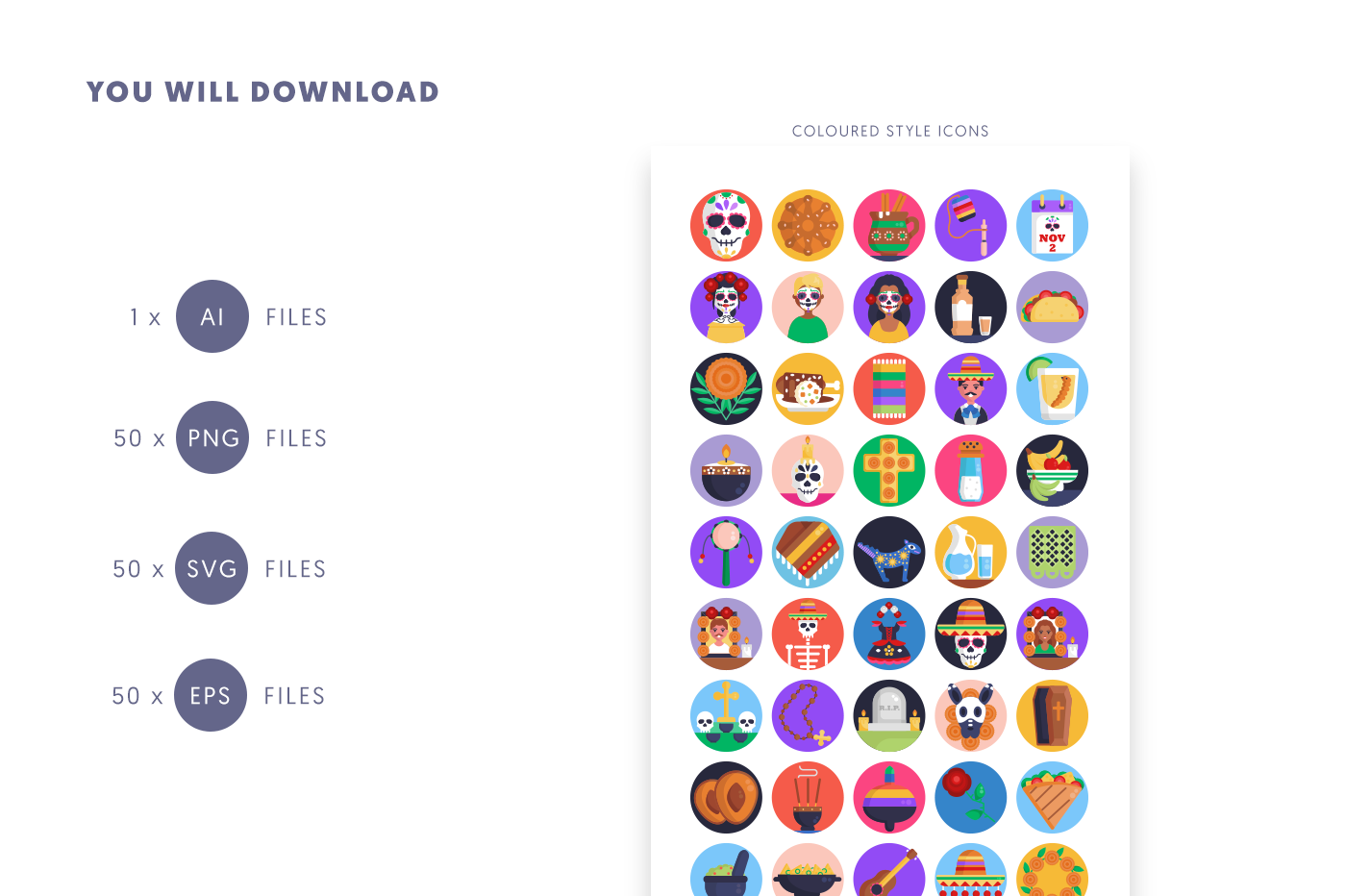 Compatible Day of the Dead Icons pack