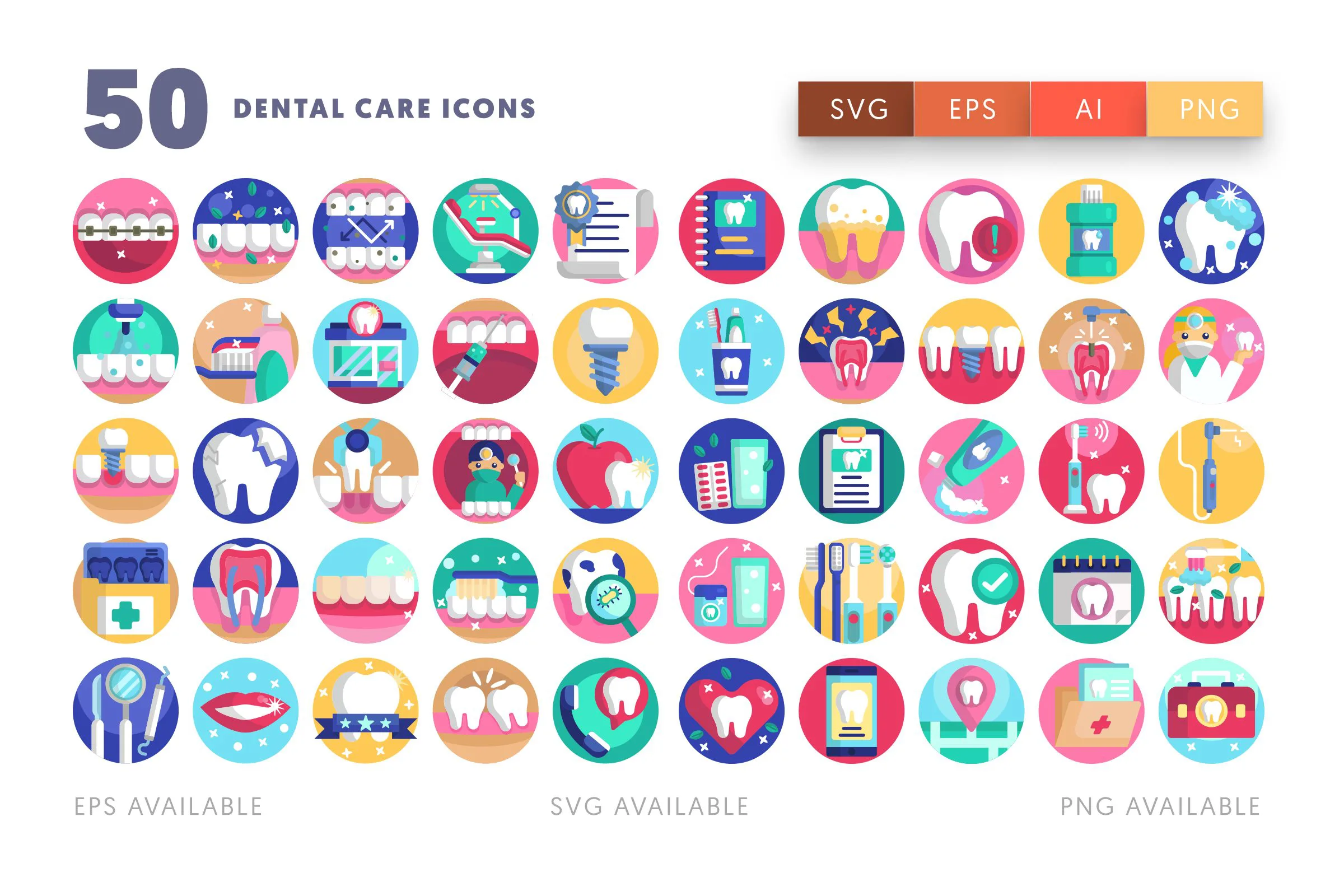 Dental Care icons png/svg/eps