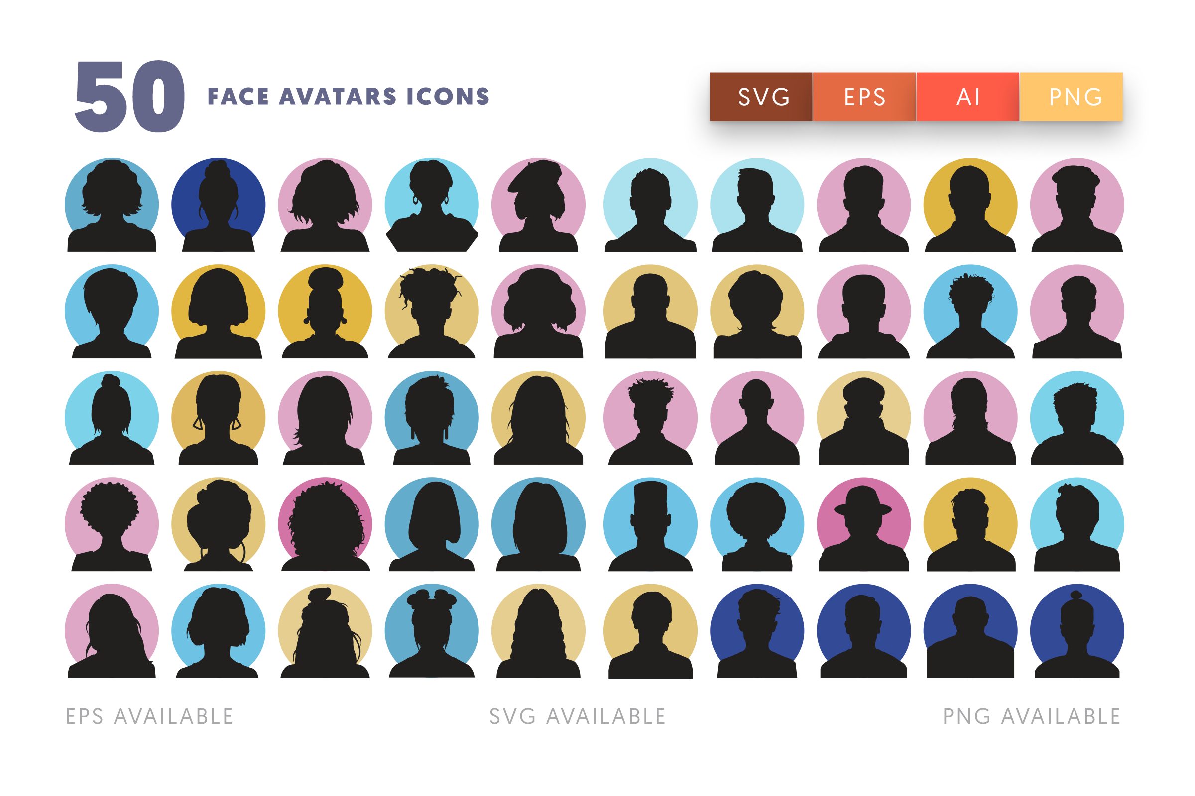 Face Avatars icons png/svg/eps