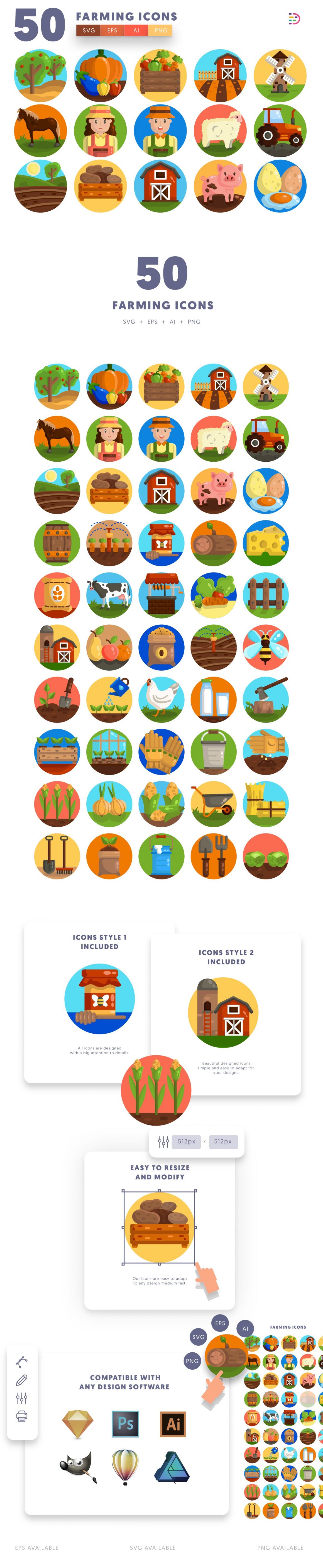 50 Farming Icons - Dighital Icons | Premium Icon Sets For All Your Designs!
