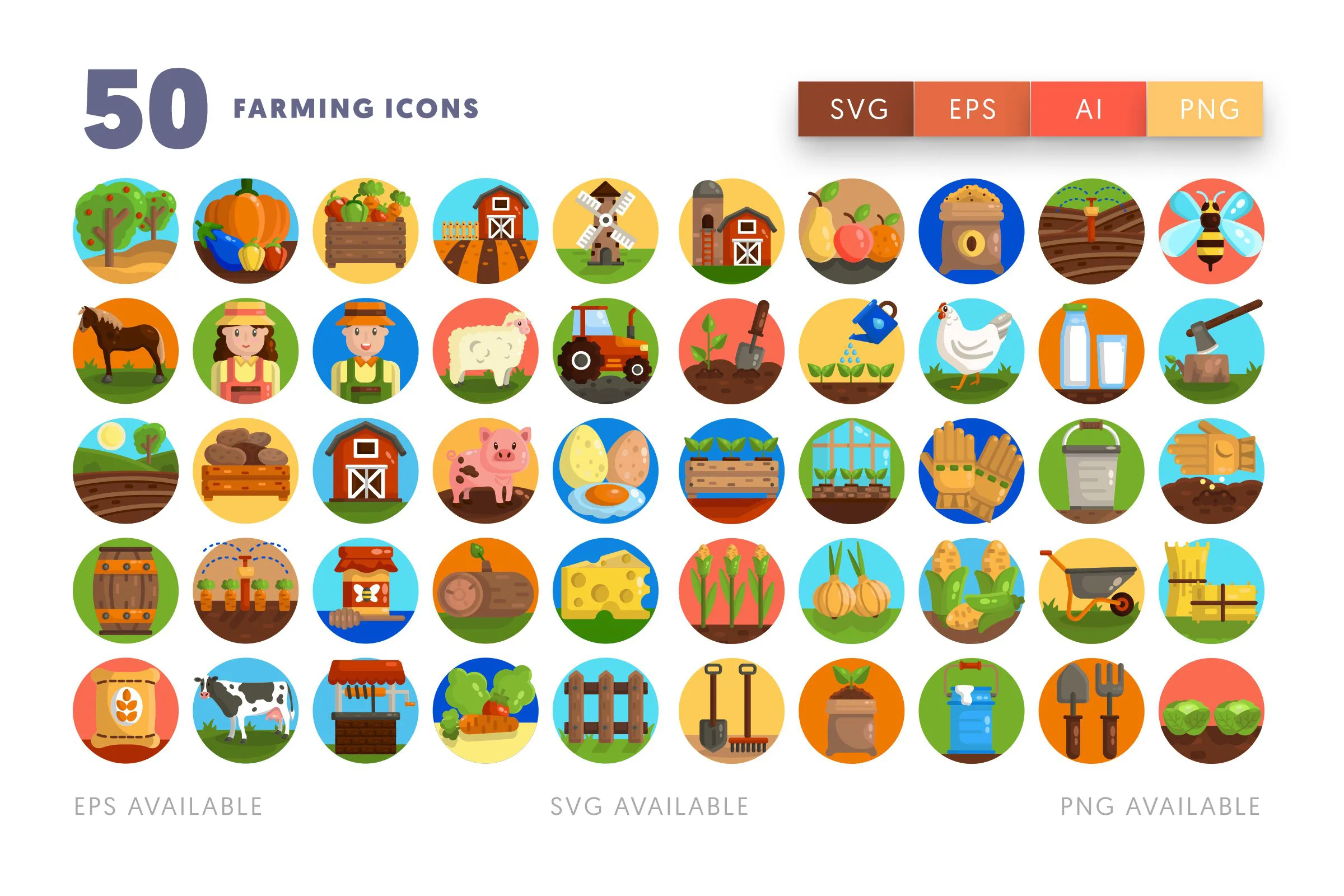 Farming icons png/svg/eps
