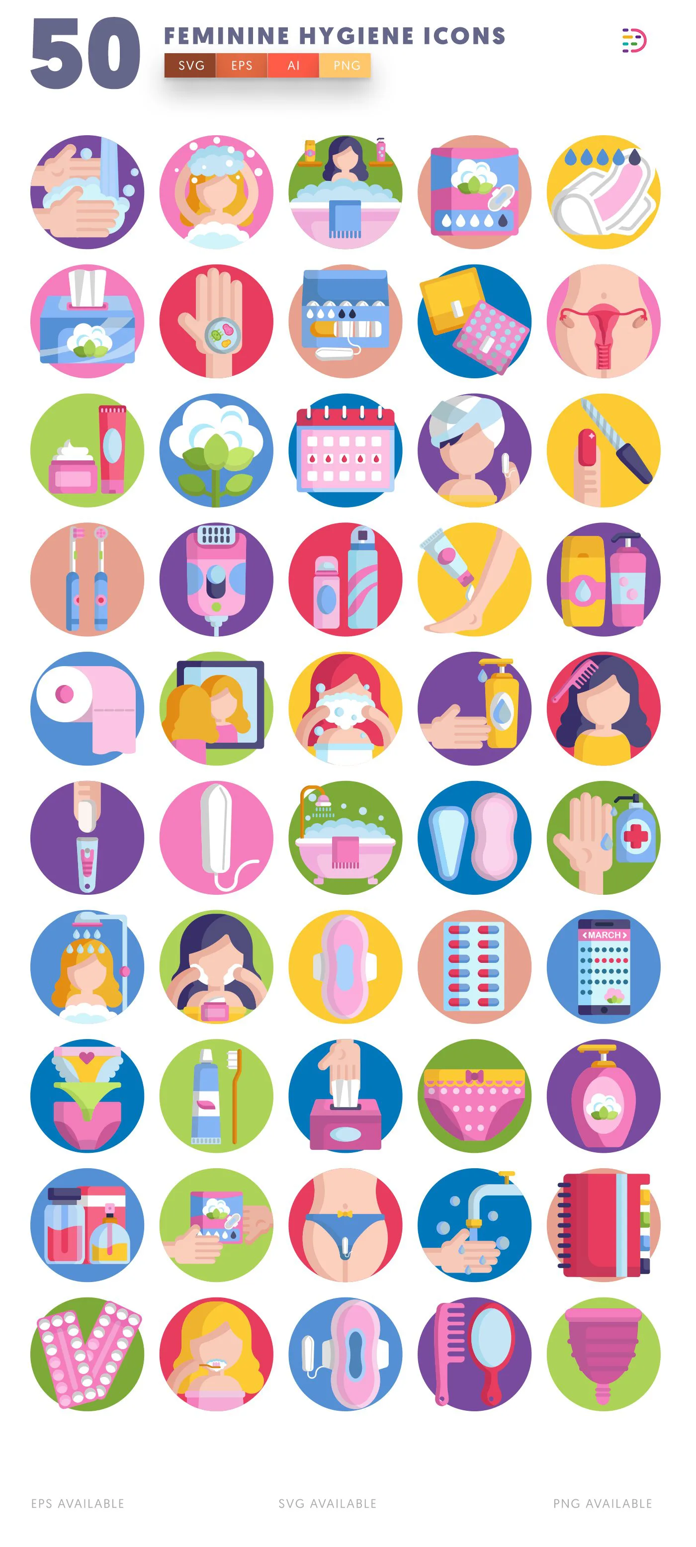 Feminine Hygiene icon pack