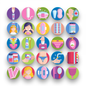 Feminine Hygiene Icons Cover