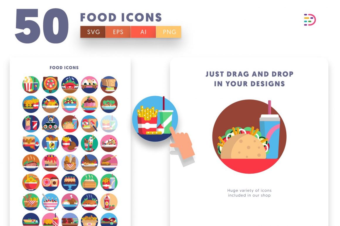 50 Food Icons - Dighital Icons | Premium Icon Sets For All Your Designs!