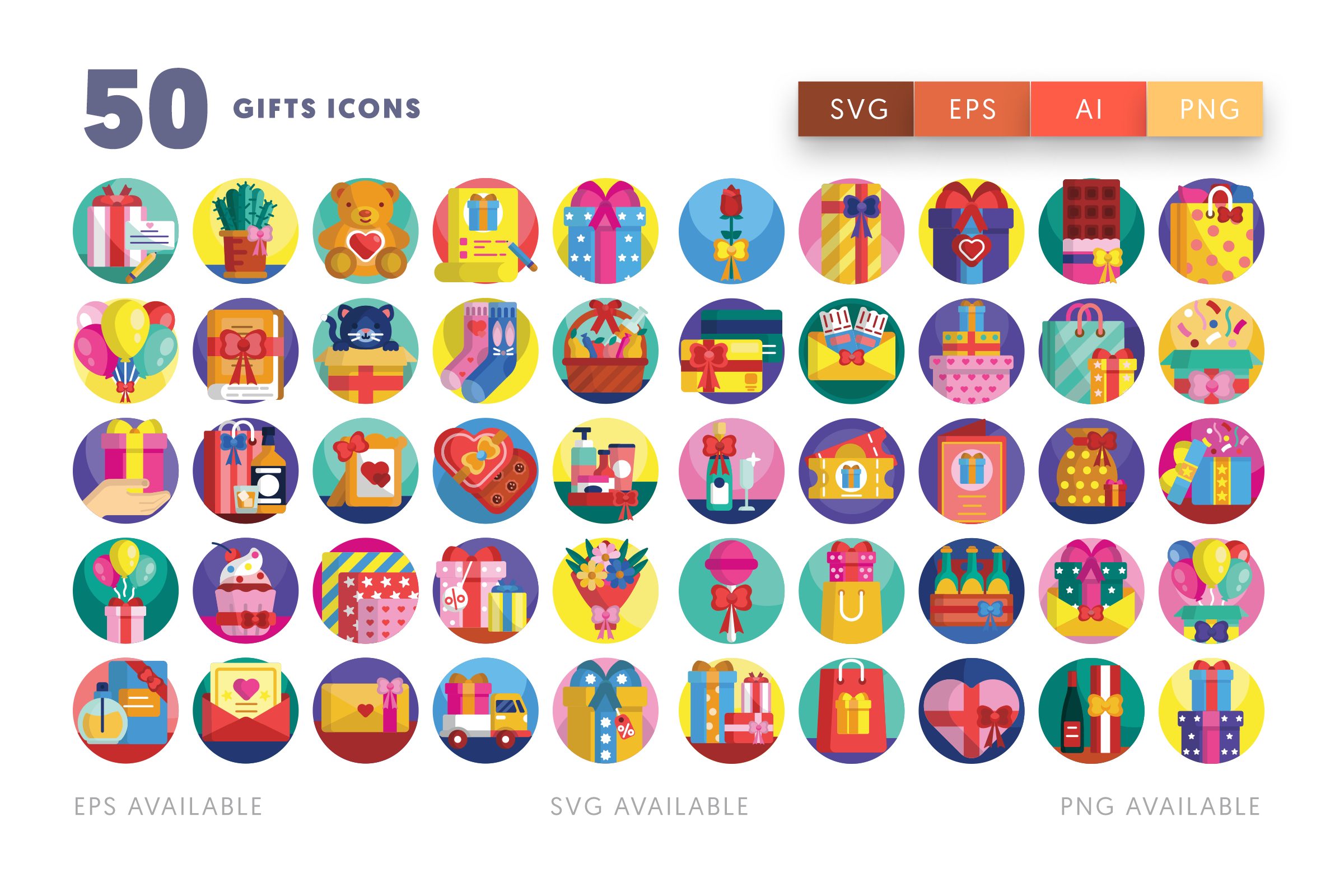 Gifts icons png/svg/eps