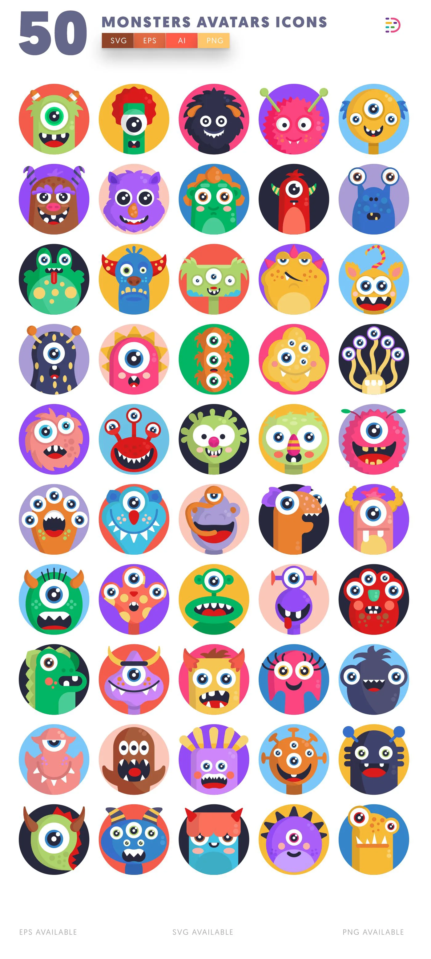 Monsters Avatars icon pack