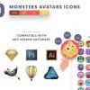 Monsters Avatars Icons Cover