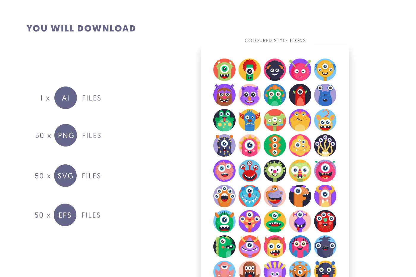 Compatible Monsters Avatars Icons pack