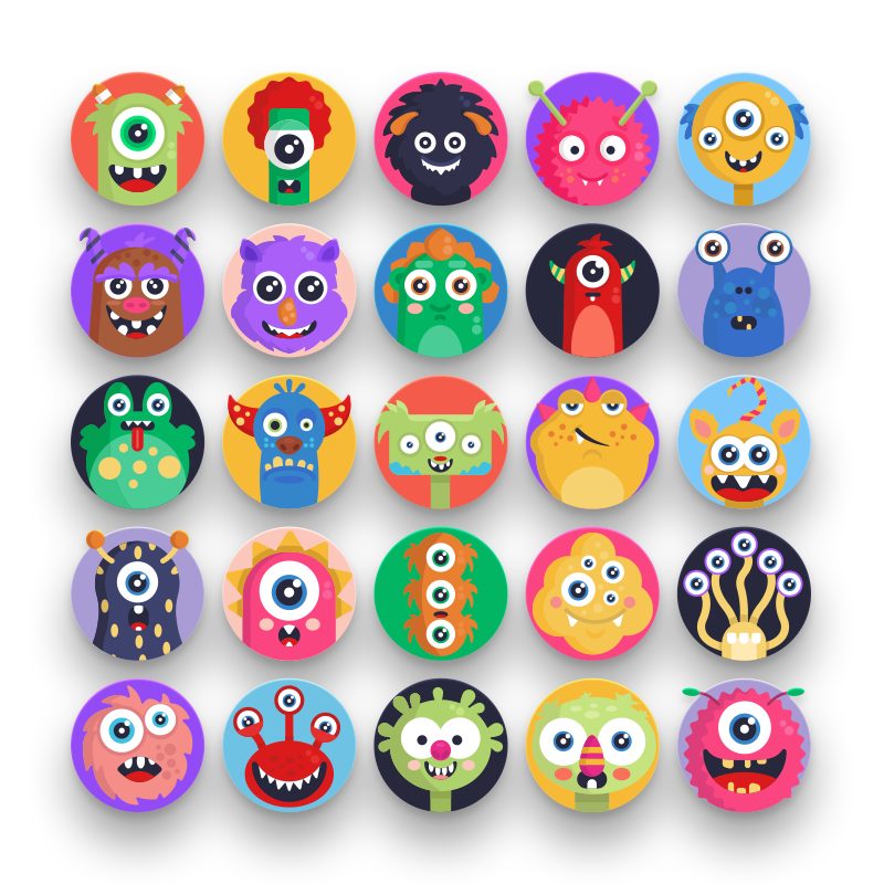 Monsters Avatars Icons