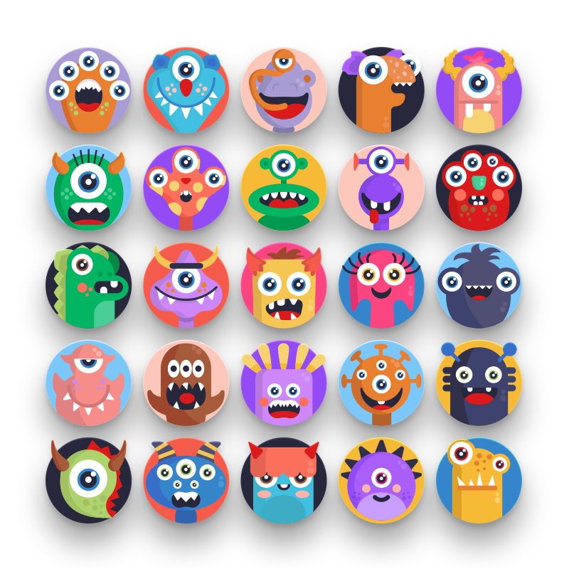 Monsters Avatars Icons
