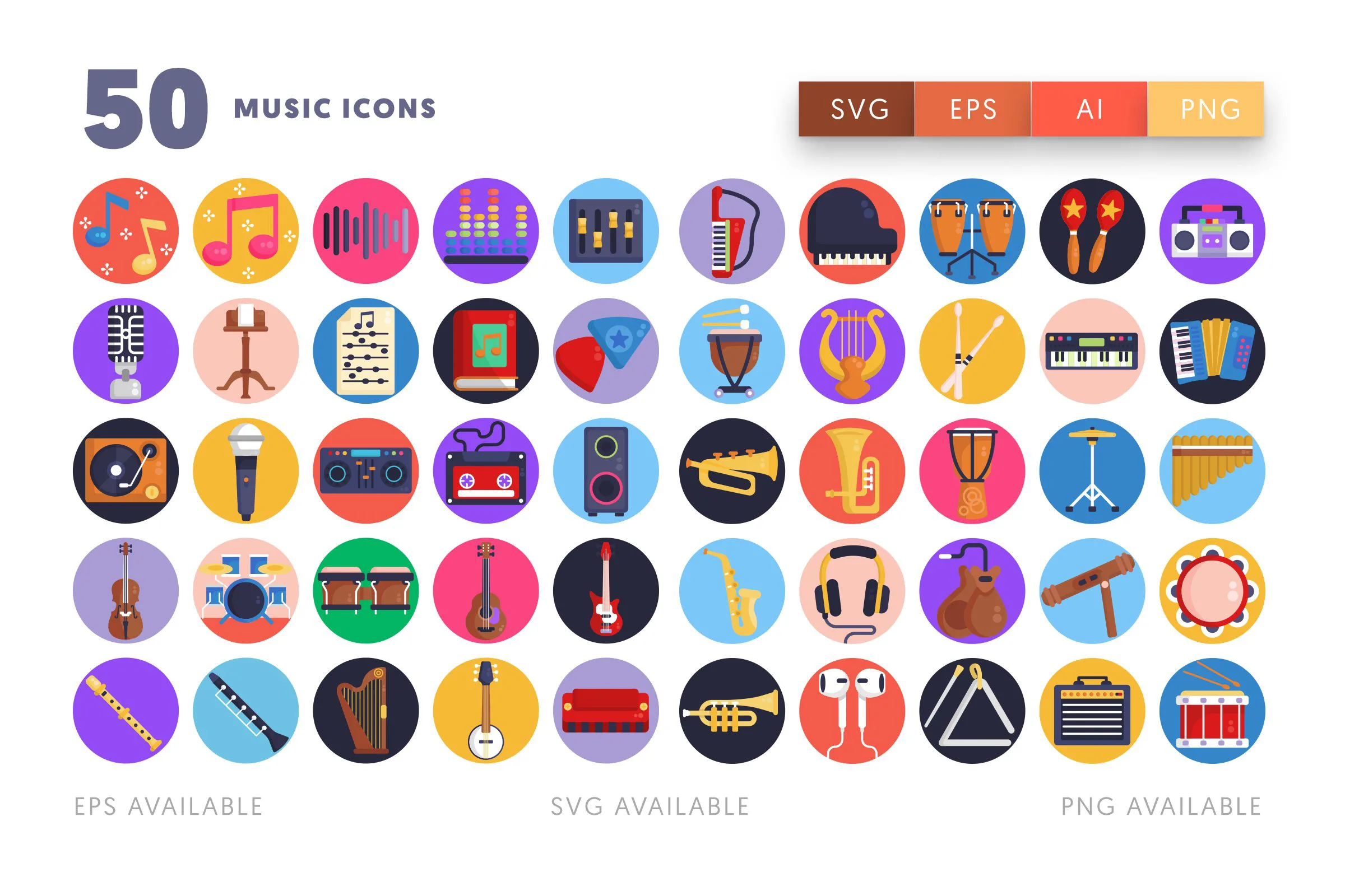 Music icons png/svg/eps