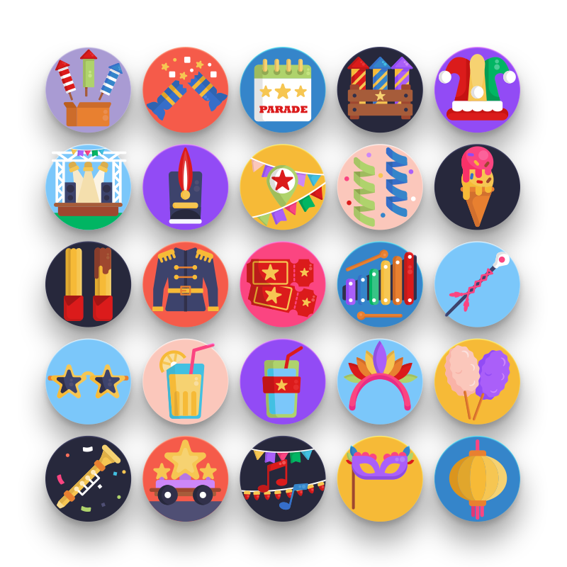 Parade Celebrations Icons