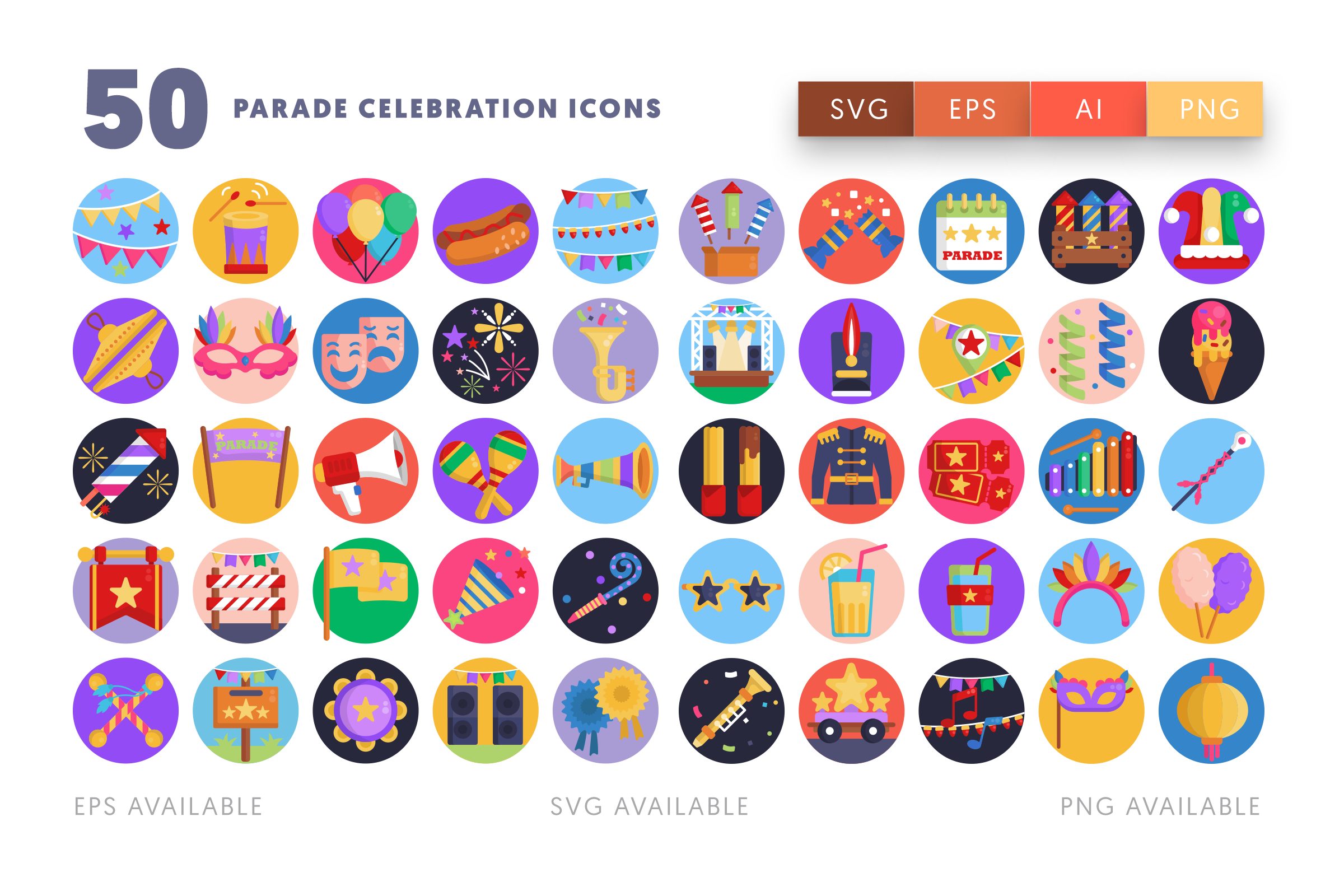 Parade Celebration icons png/svg/eps