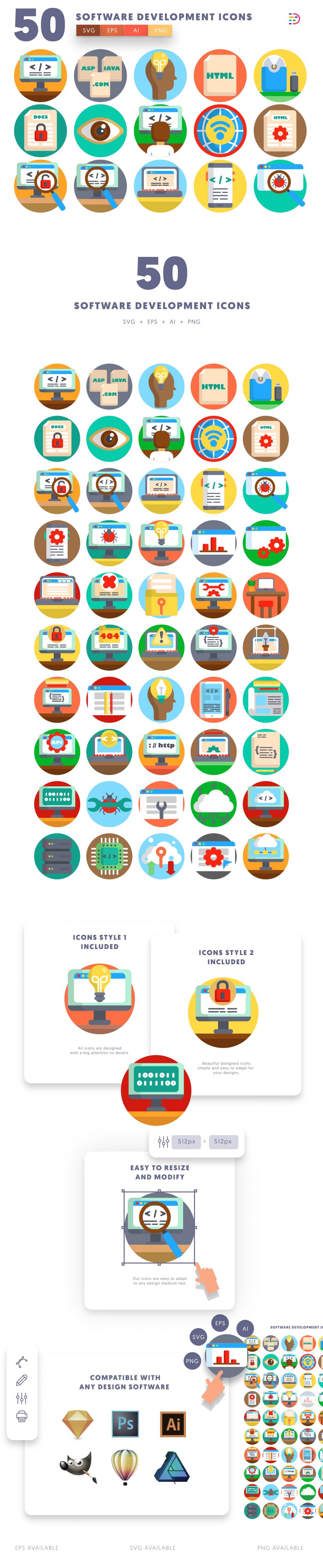50 Software Development Icons - Dighital Icons | Premium Icon Sets For ...