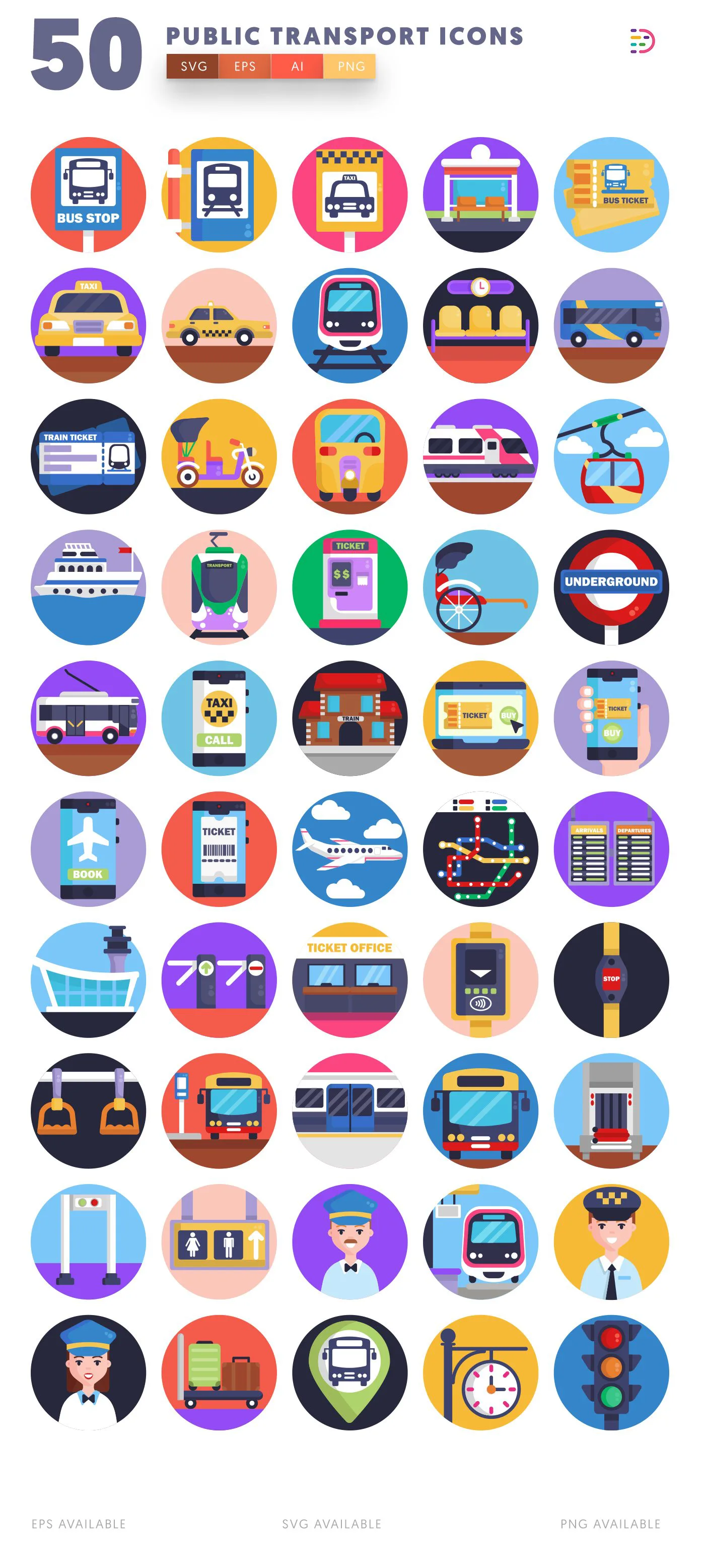 Public Transport icon pack