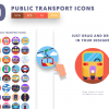 Public Transport Icons Cover
