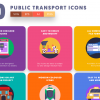 Public Transport Icons Cover