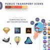 Public Transport Icons Cover