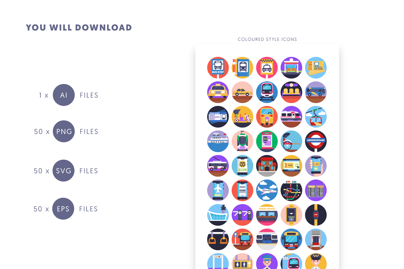 Compatible Public Transport Icons pack