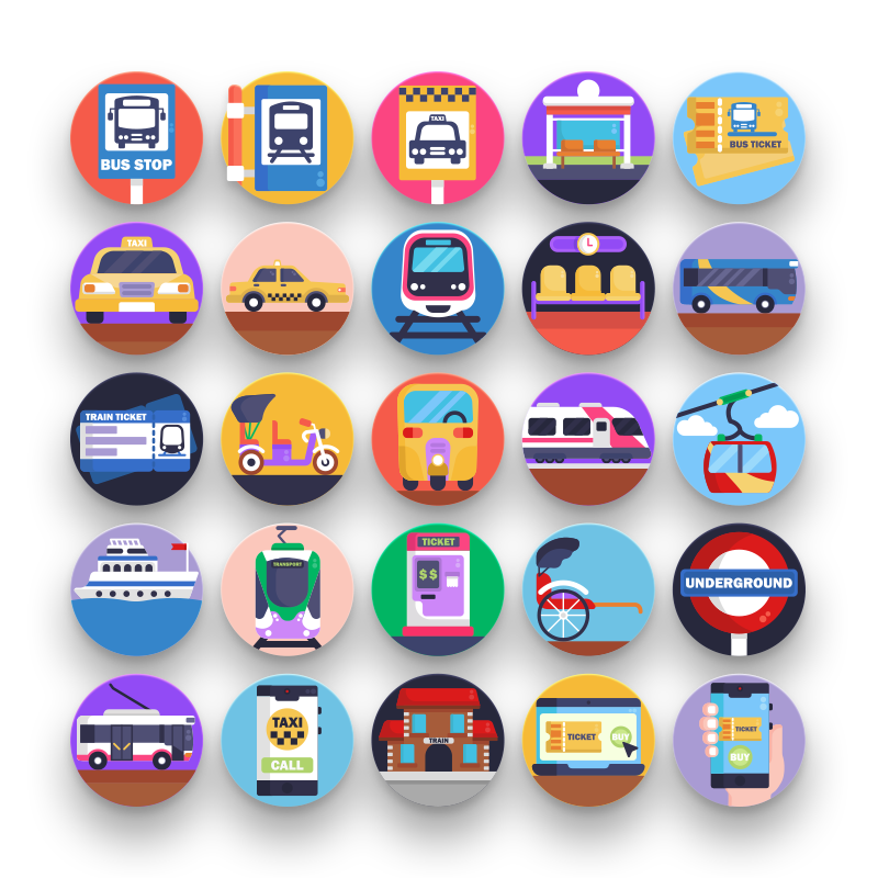 Public Transport Icons