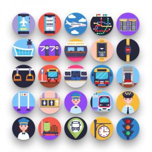 Public Transport Icons Cover