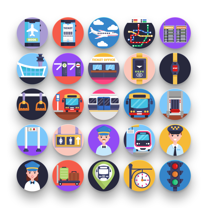 Public Transport Icons