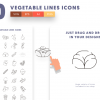 Vegetable Lines Icons Cover