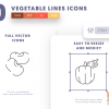 Vegetable Lines Icons Cover