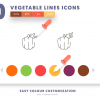 Vegetable Lines Icons Cover