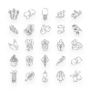 Vegetable Lines Icons Cover