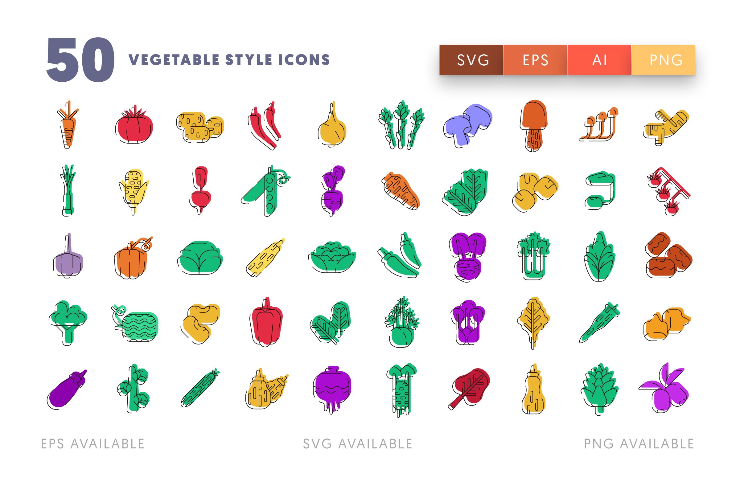Vegetable Style icons png/svg/eps