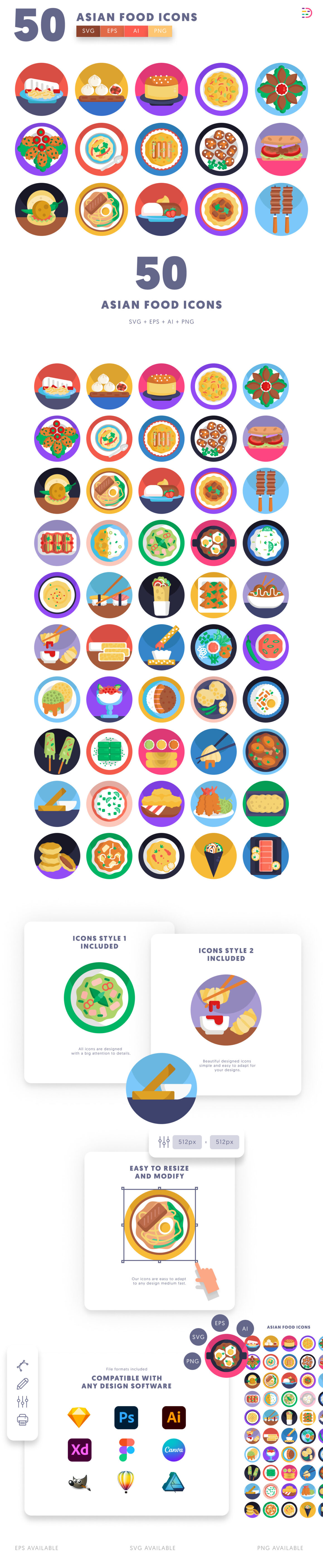 50 Asian Food Icons - Dighital Icons | Premium Icon Sets For All Your ...