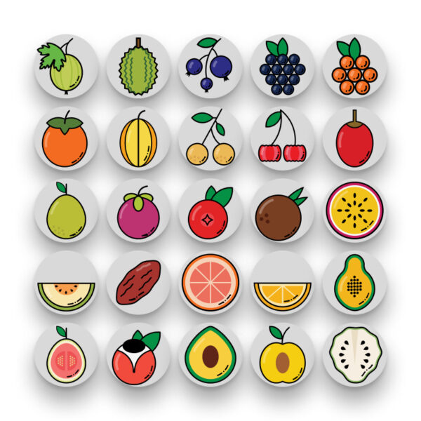 50 Fruit Outline Icons - Dighital Icons | Premium Icon Sets For All ...