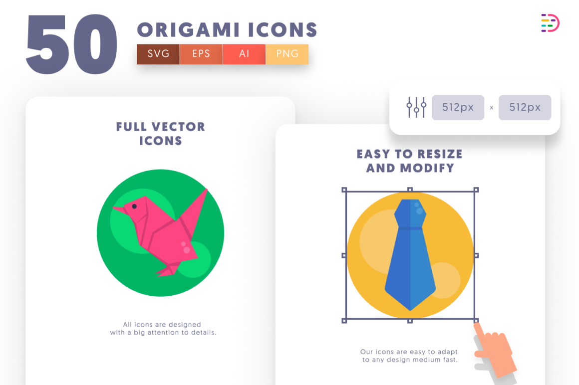 50 Origami Icons - Dighital Icons | Premium Icon Sets For All Your Designs!