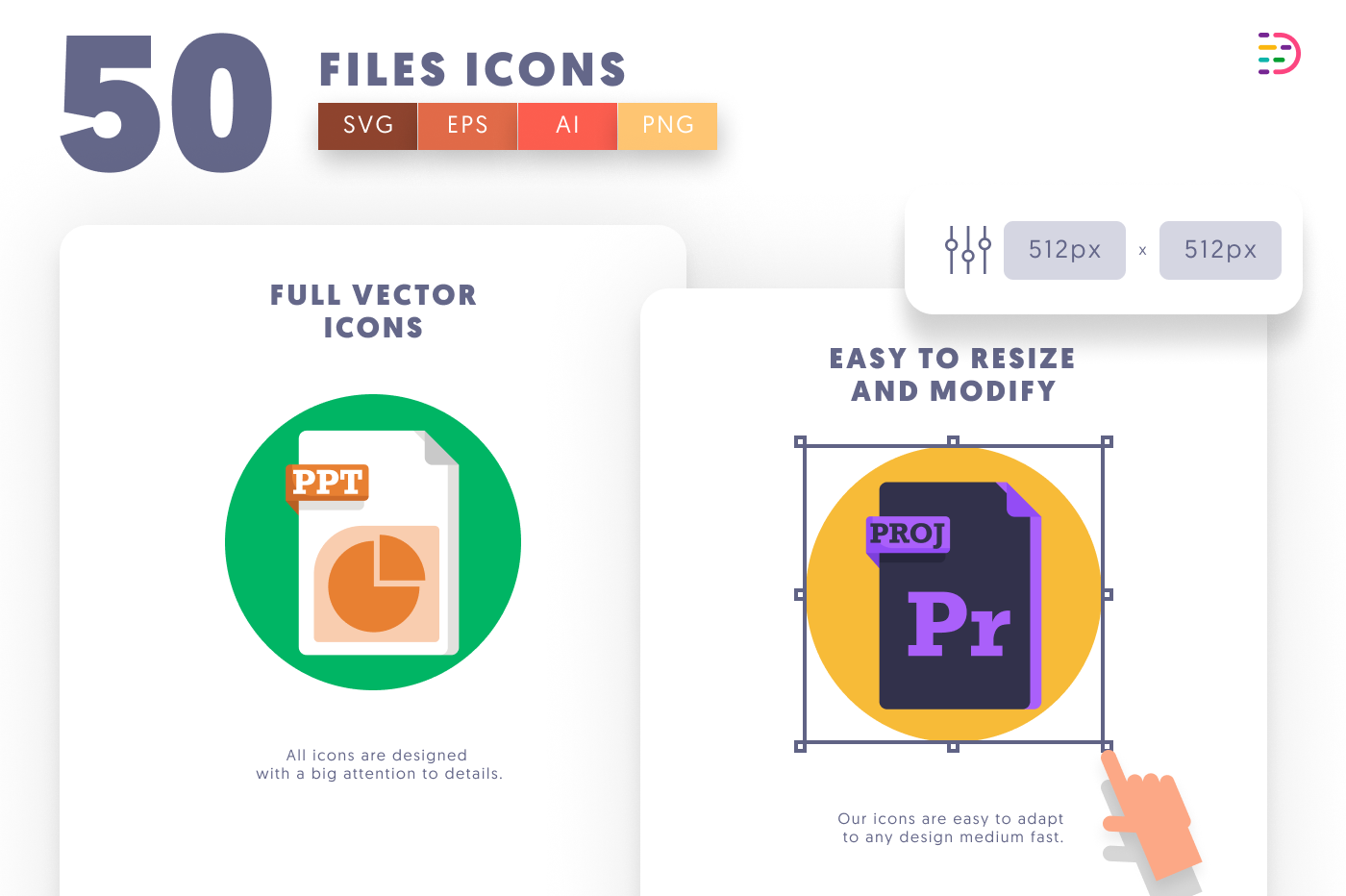 50 Files Icons preview 6 – illustrated icons in PNG, SVG and EPS