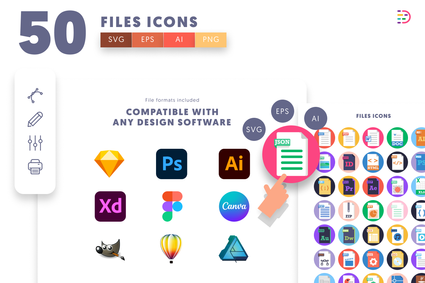 50 Files Icons preview 8 – illustrated icons in PNG, SVG and EPS