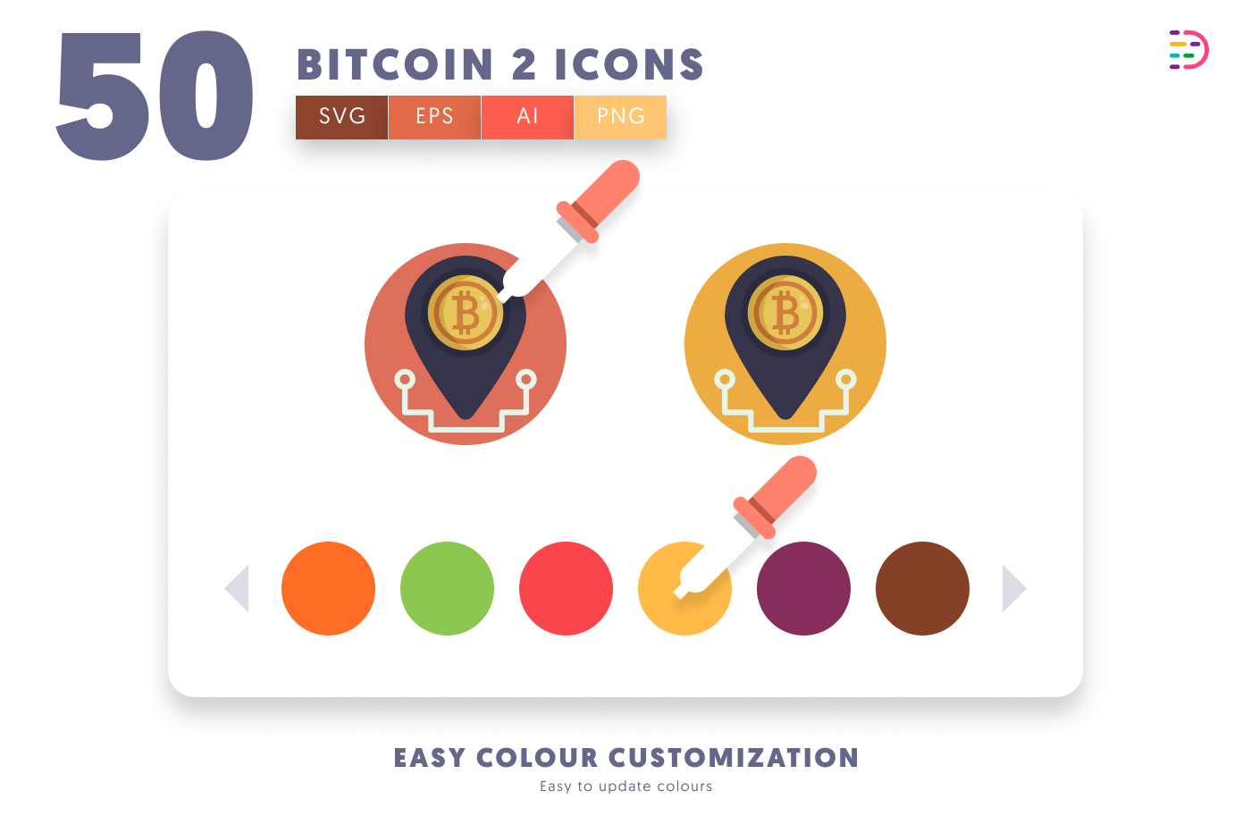 50 Blockchain & Crypto Tech Icons preview 7 – illustrated icons in PNG, SVG and EPS