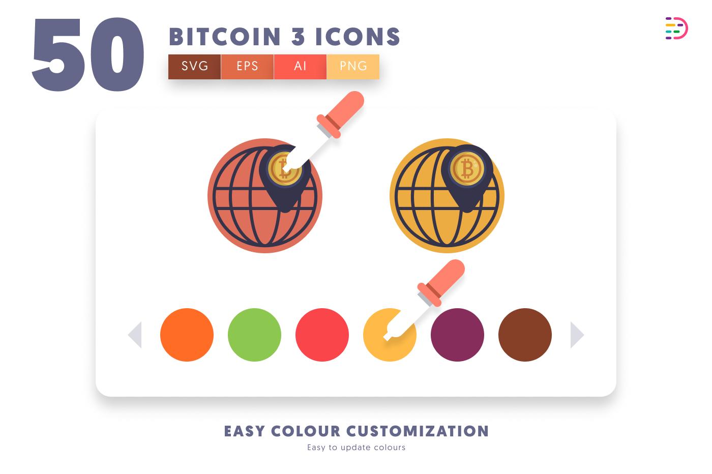 50 Bitcoin Payment & Shopping Icons preview 7 – illustrated icons in PNG, SVG and EPS