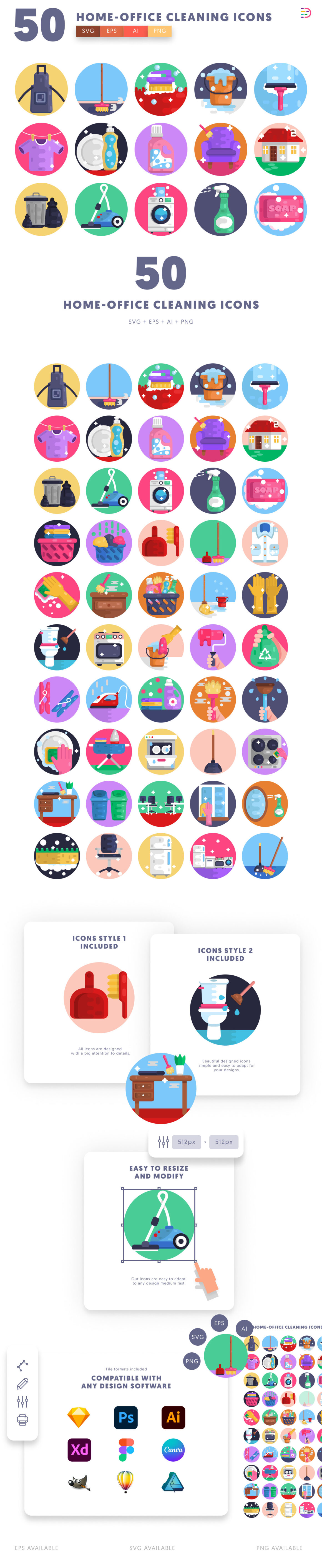 50 Home and Office Cleaning Icons - Dighital Icons | Premium Icon Sets ...