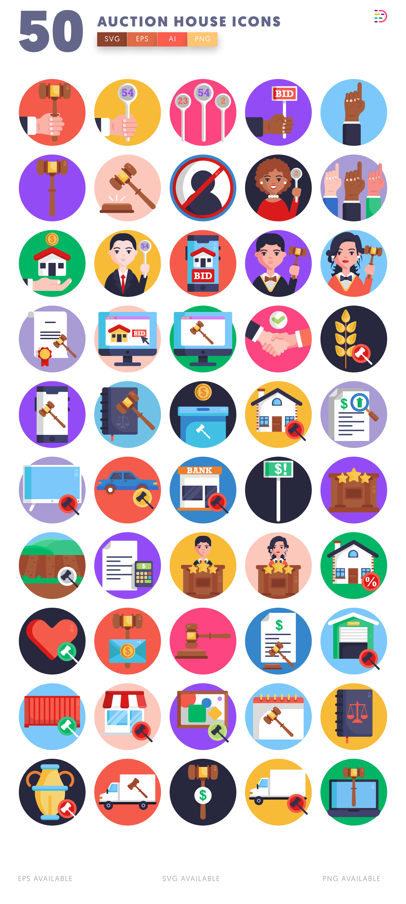 50 Auction House Icons – all icons in the set
