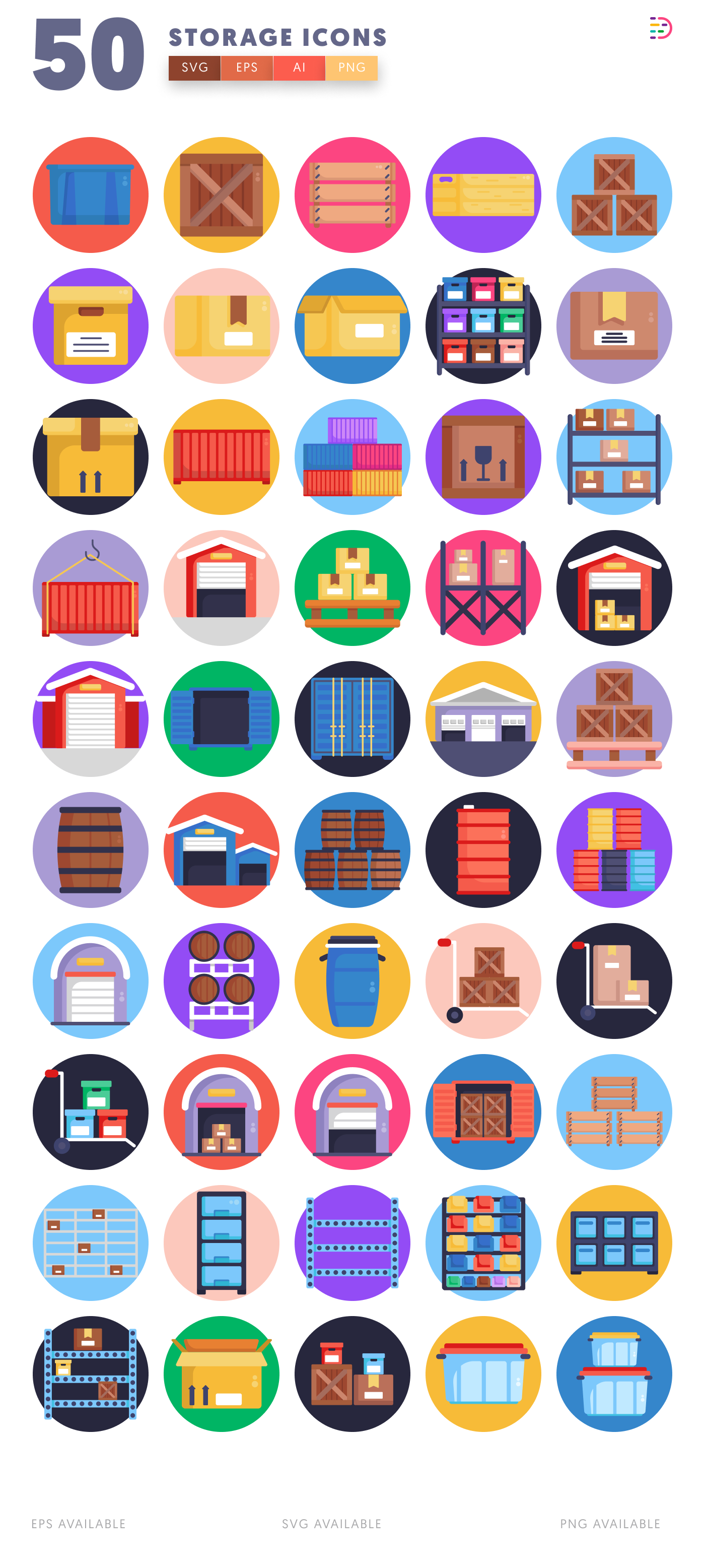 50 Storage Icons – all icons in the set
