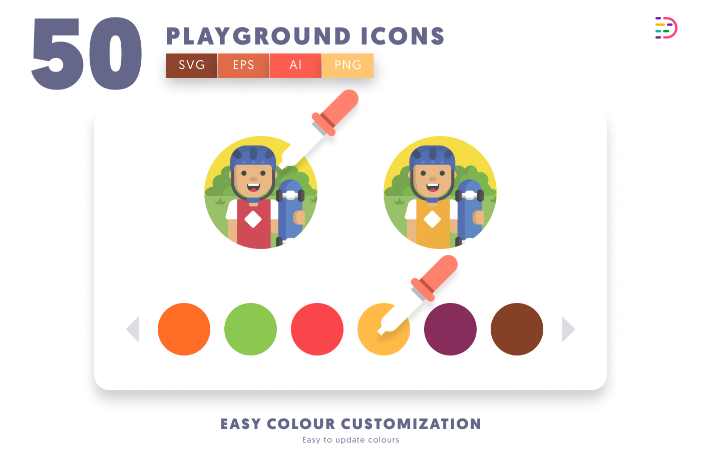 50 Playground Icons preview 7 – illustrated icons in PNG, SVG and EPS