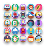 50 SEO Icons – set of colorful illustrated icons