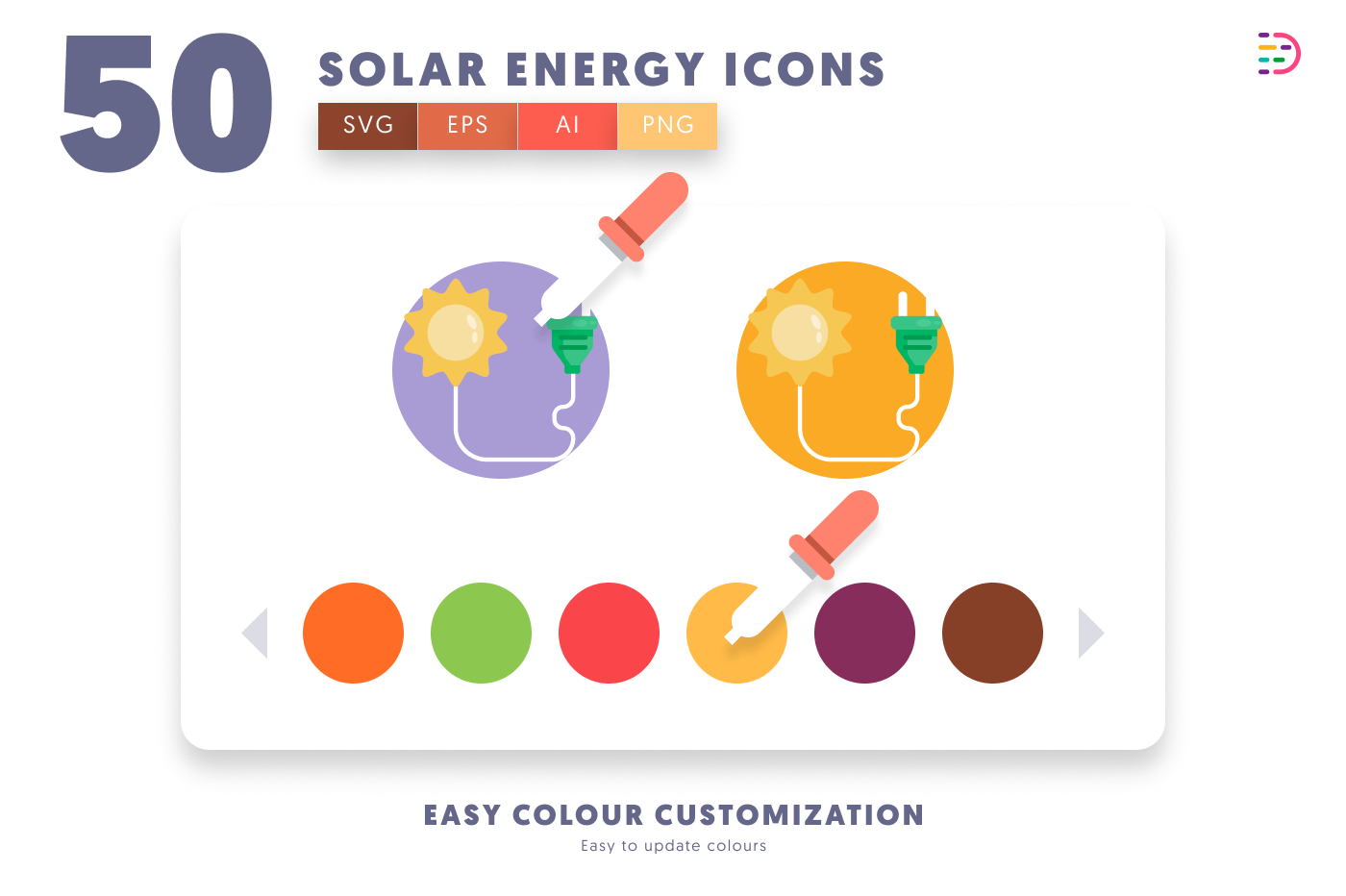50 Solar Energy Icons preview 7 – illustrated icons in PNG, SVG and EPS
