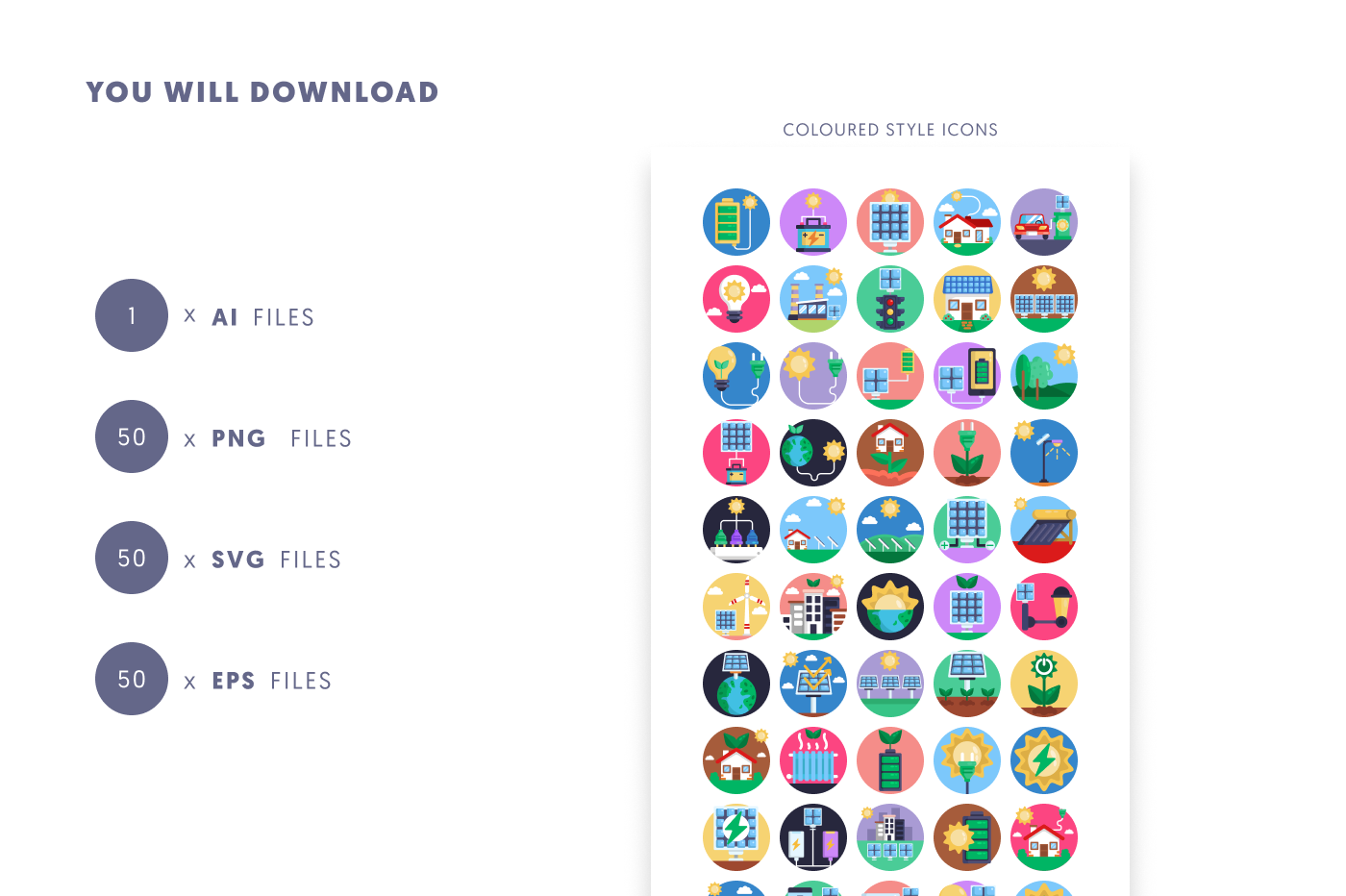 50 Solar Energy Icons preview 9 – illustrated icons in PNG, SVG and EPS