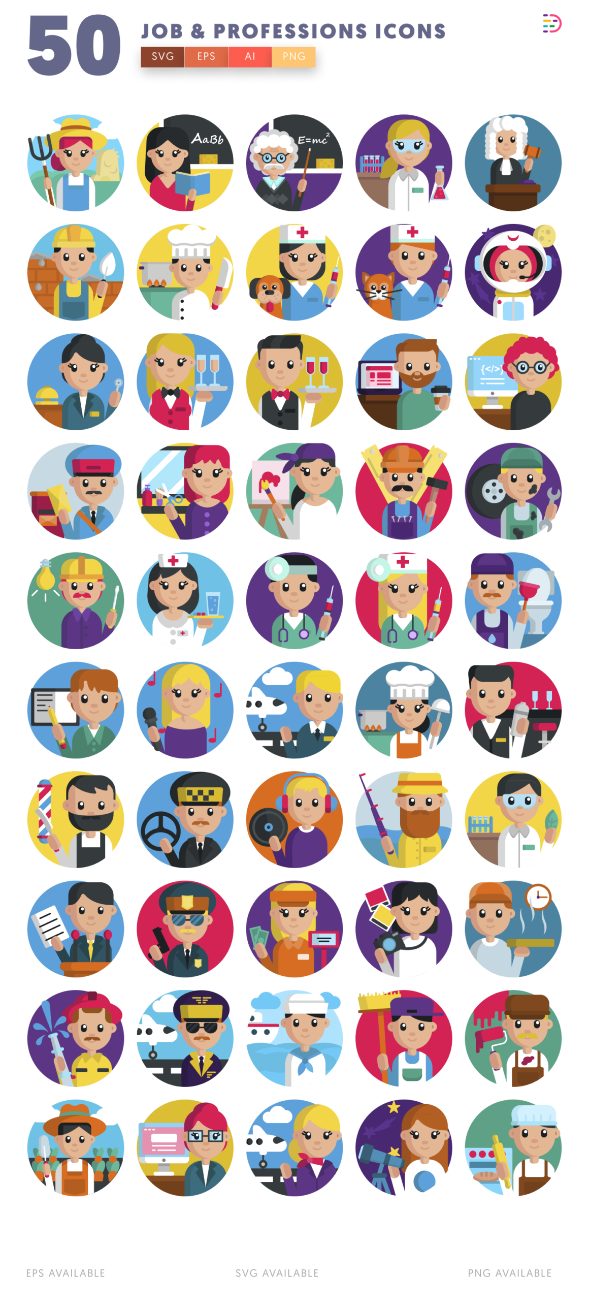 50 Jobs and Professionals Icons - Dighital Icons | Premium Icon Sets ...